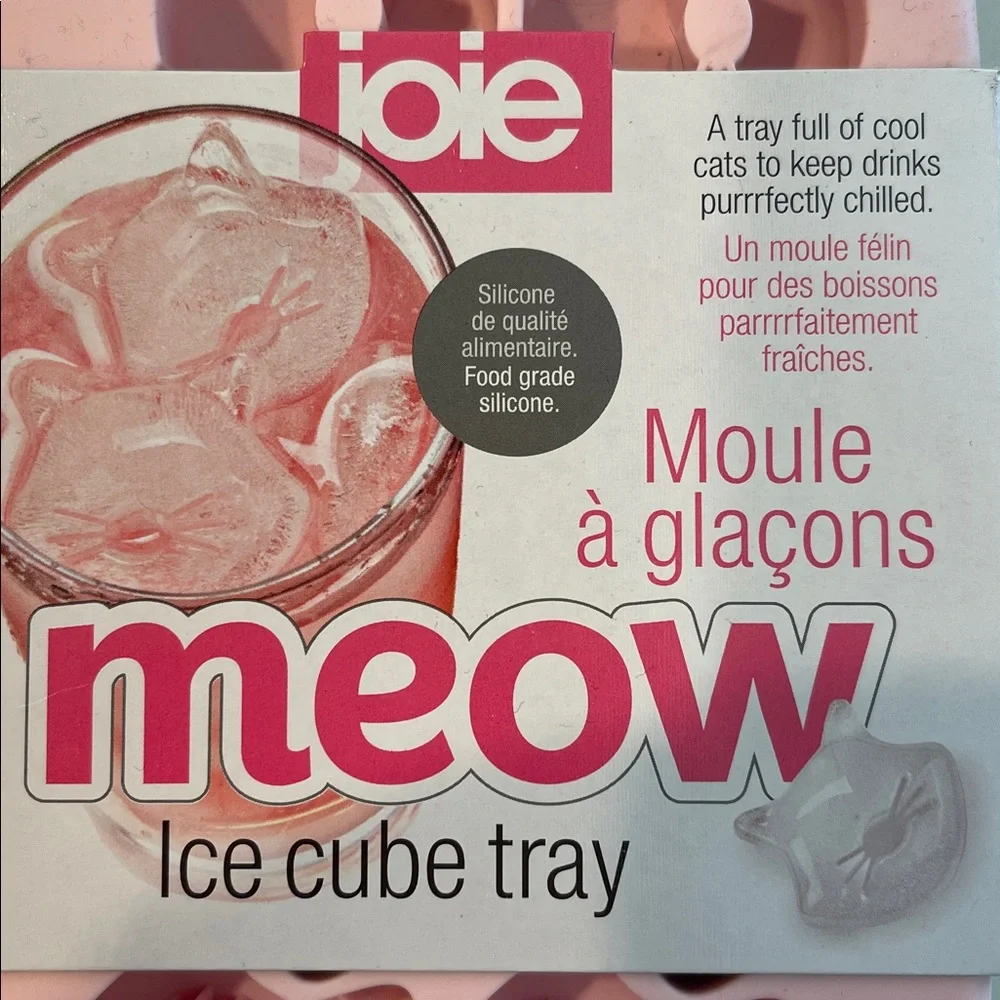 Joie Pink Meow Ice Cube Tray Pink Cat Shaped Silicone